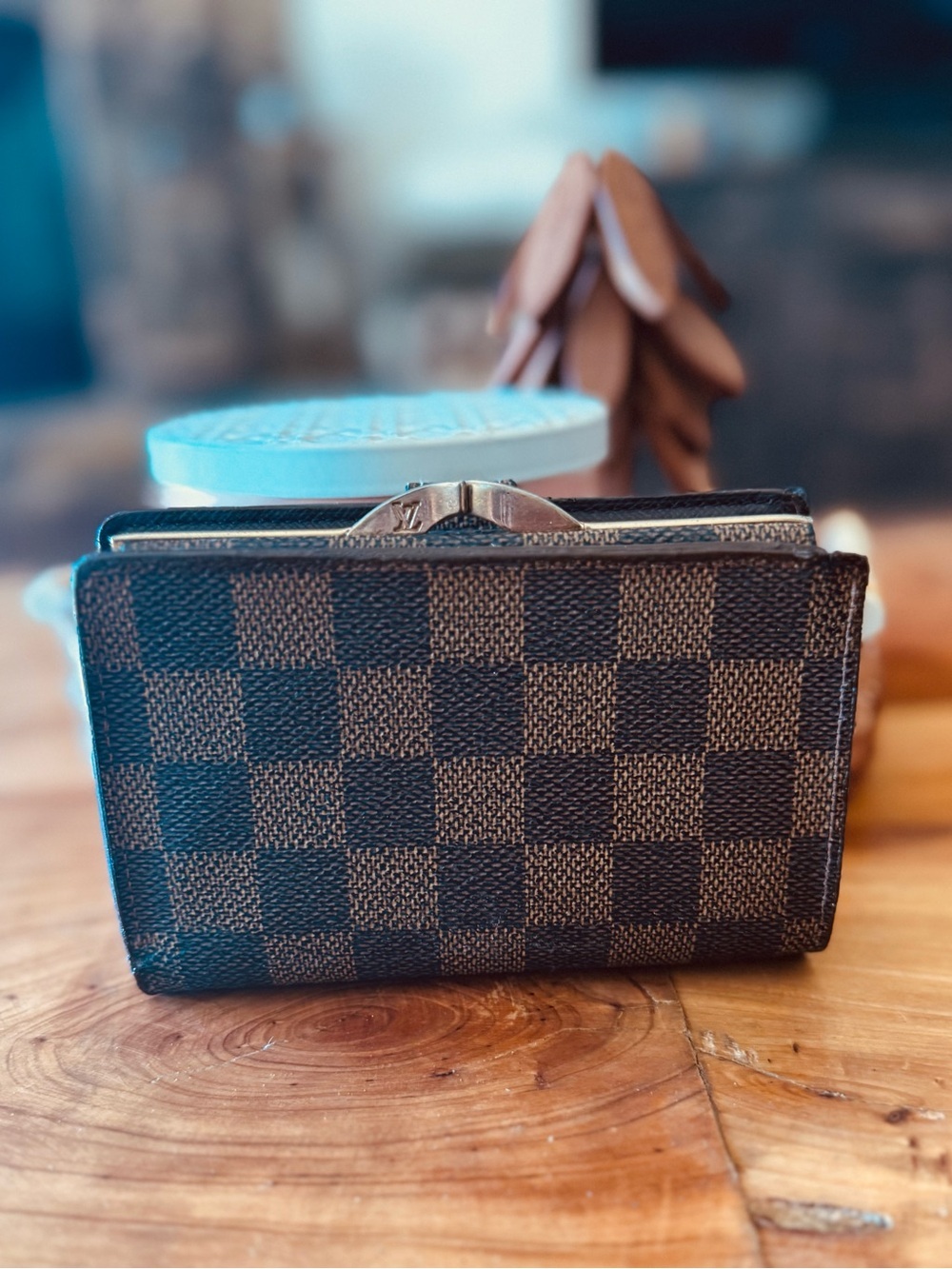 Louis Vuitton French compact damier wallet kiss Lock vintage 2001 - Picture 3 of 16